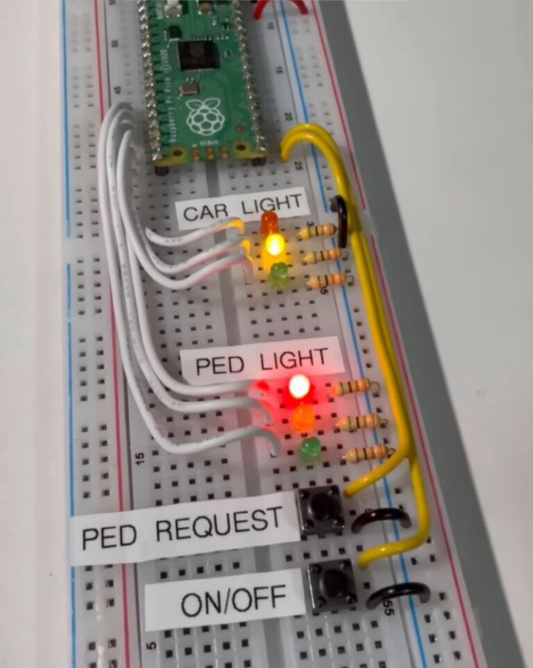 Traffic Light with Pedestrian Crossing Controller (using Raspberry Pi ...